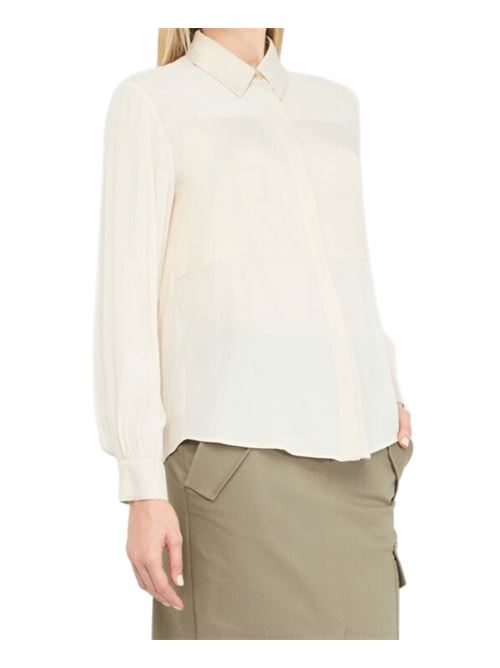 Camicia da donna in crêpe de chine colore beige chiaro LIU JO | MF5106-T257820304